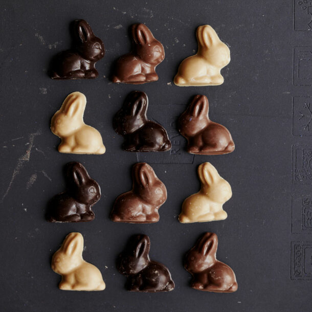 12 bébé lapins en chocolat