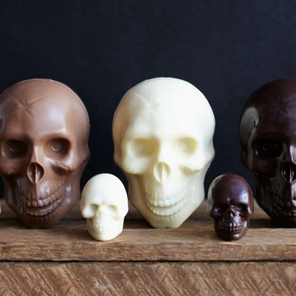 Gros crâne de chocolat - Les chocolats de Chloé - Montréal