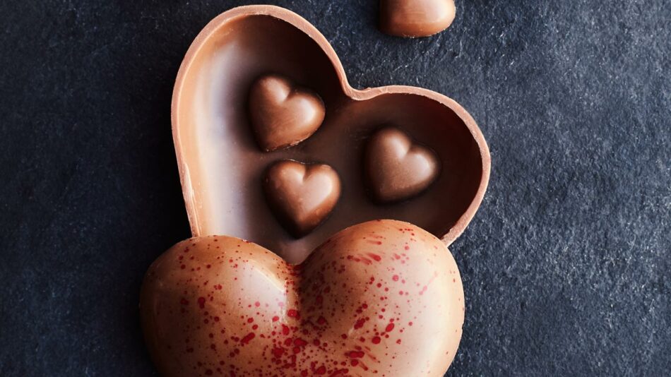 Coffret de coeur en chocolat