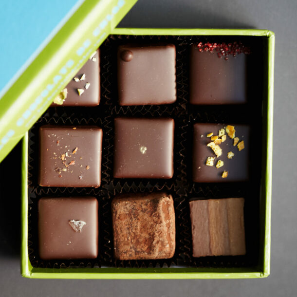 Boîte de 9 chocolats - Les chocolats de Chloé
