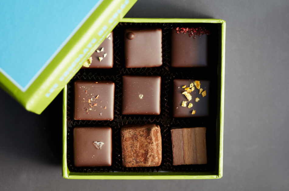 Boîte de 9 chocolats - Les chocolats de Chloé