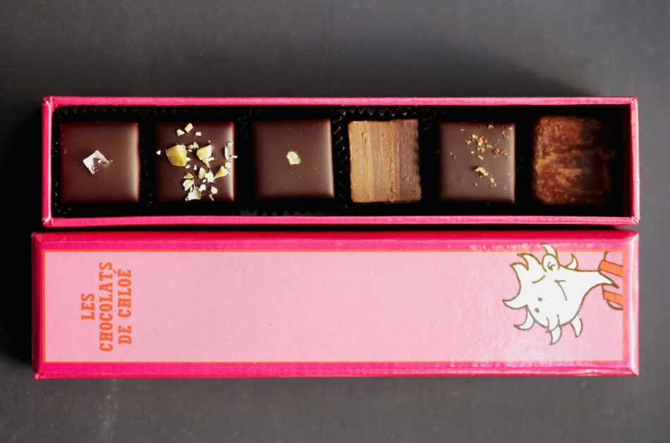 Boîte de 6 chocolats - Les chocolats de Chloé