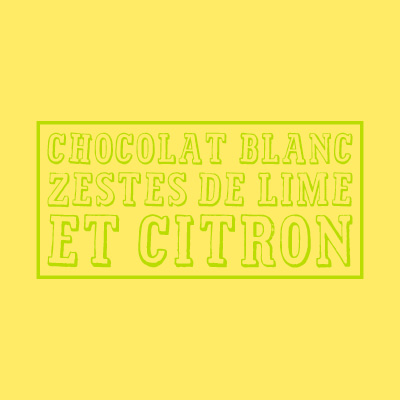 Chocolat blanc zeste de lime et citron